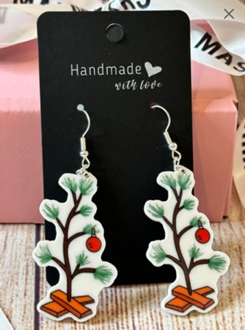 Charlie Brown Christmas Tree - Dangle Earrings