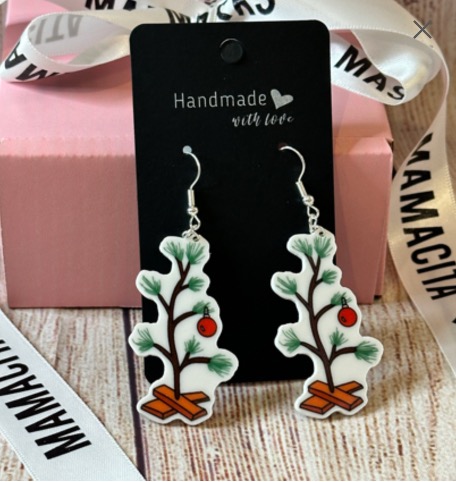 Charlie Brown Christmas Tree - Dangle Earrings